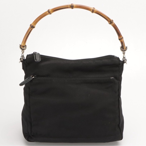 Gucci Bamboo Two-Way Handbag in Black Nylon - EUC - Picture 15 of 15